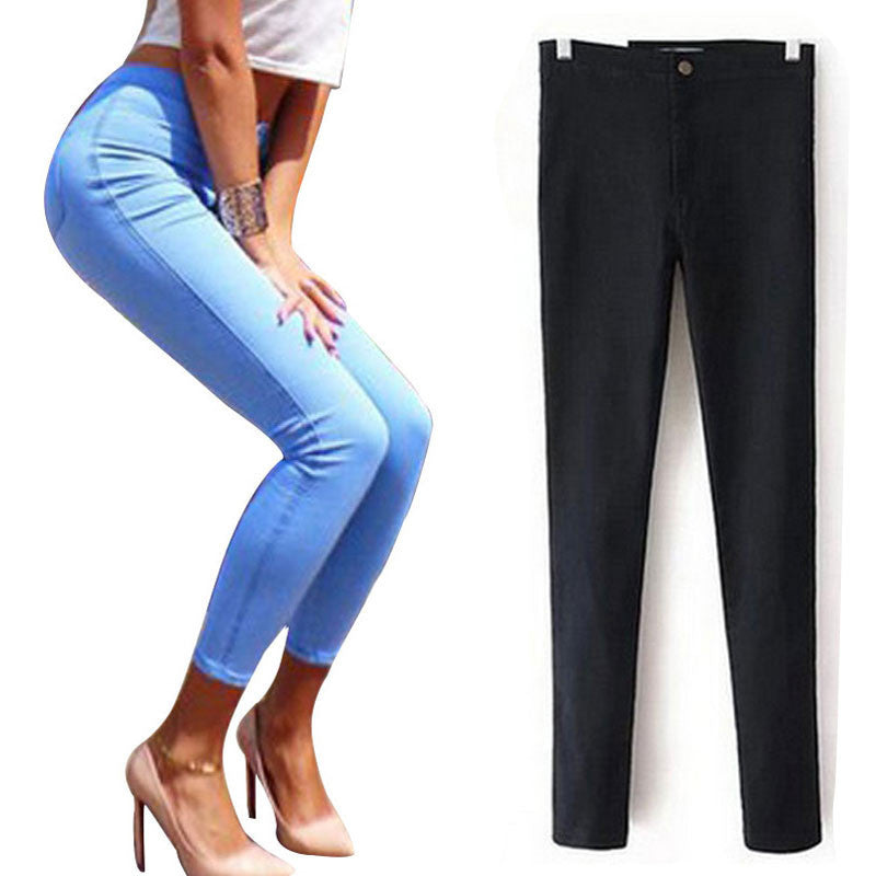 Online discount shop Australia - Fashion Skinny Jeans female Black Pencil Elastic Slim Jeans Woman Denim Women High Waist Jeans Femme Big Push Up Jeans For Women