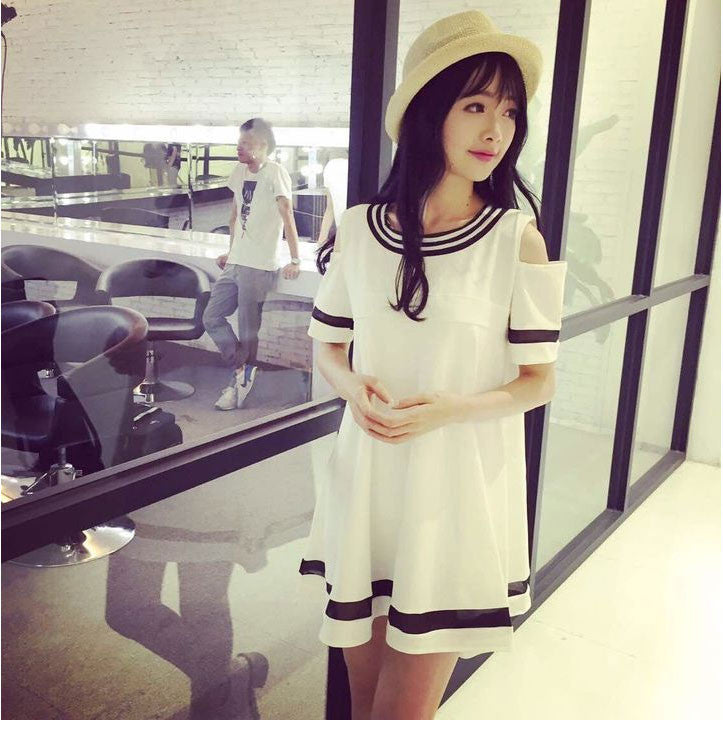 Online discount shop Australia - College Fashion Strapless Lolita Dress Girlfriends Sisters Clothes Thin Black White Female Doll Dress V101