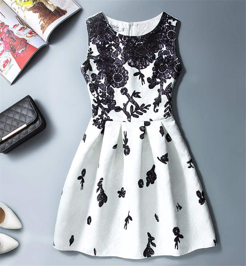 Women Summer Dress Vintage Jacquard Printed Party Ladies Bodycon Clothing Mini Dresses PDRSB2