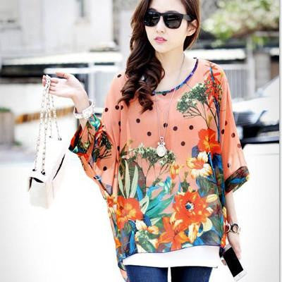 Vestidos Dress 2017 Fashion Women Chiffon Dress 4XL 6XL Plus Size Women Clothing Batwing Sleeve Summer Dresses Beach Dress