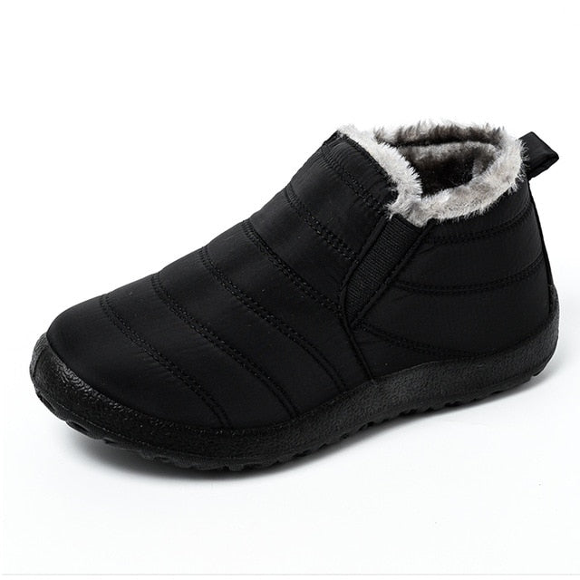 Women Boots Ultralight Winter Shoes Women Ankle Botas Mujer Waterpoor Snow Boots Female Slip On Flat Casual Shoes Plush Footwear-Dollar Bargains Online Shopping Australia