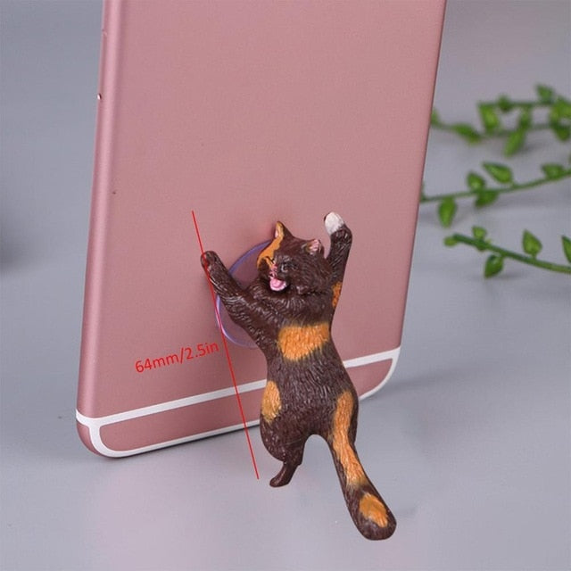 1pc Cat Figurine Miniature Cat Sucker Design Phone Holder mini fairy garden Cartoon statue craft Home Car Decorative Gift-Dollar Bargains Online Shopping Australia