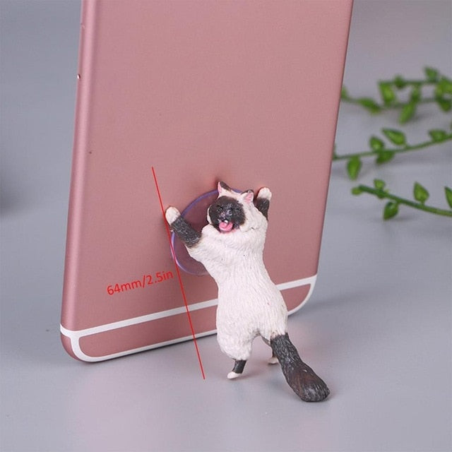 1pc Cat Figurine Miniature Cat Sucker Design Phone Holder mini fairy garden Cartoon statue craft Home Car Decorative Gift-Dollar Bargains Online Shopping Australia