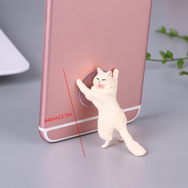 1pc Cat Figurine Miniature Cat Sucker Design Phone Holder mini fairy garden Cartoon statue craft Home Car Decorative Gift-Dollar Bargains Online Shopping Australia