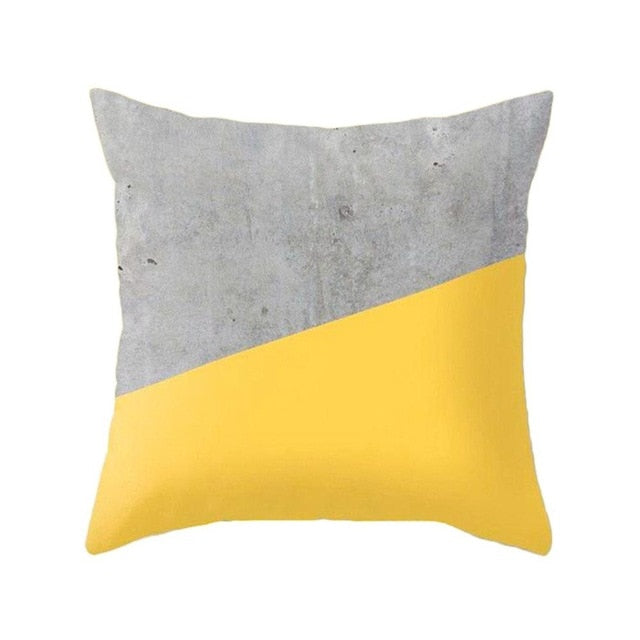 Geometric Yellow Pillowcase Decorative Cushion For Sofa DIY Printed Pillow Chair Car Cushion Christmas Home Decoration-Dollar Bargains Online Shopping Australia