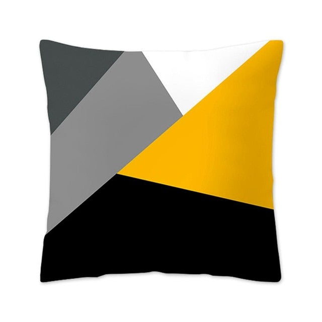 Geometric Yellow Pillowcase Decorative Cushion For Sofa DIY Printed Pillow Chair Car Cushion Christmas Home Decoration-Dollar Bargains Online Shopping Australia