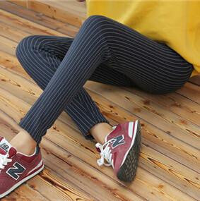 Warm Stripe Thick Slim Jeggings Leggings Foe Women Velvet Fleece Linede Black Workout Leggings MF3657412