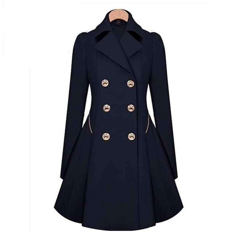 Trench Coat Womens Coat Classic waist was thin coat Women Trench Female Long Sleeve Overcoat