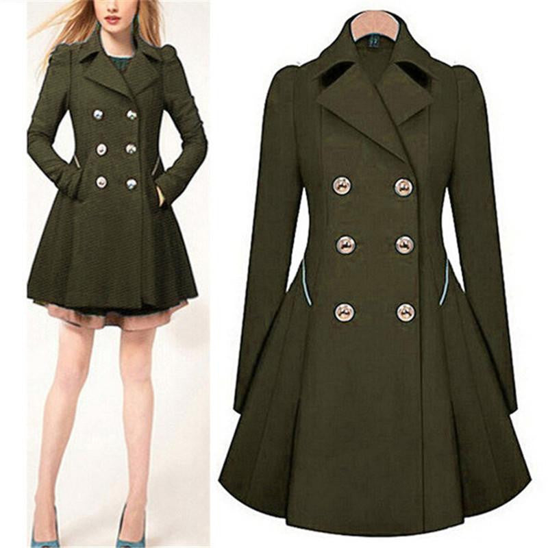 Trench Coat Womens Coat Classic waist was thin coat Women Trench Female Long Sleeve Overcoat