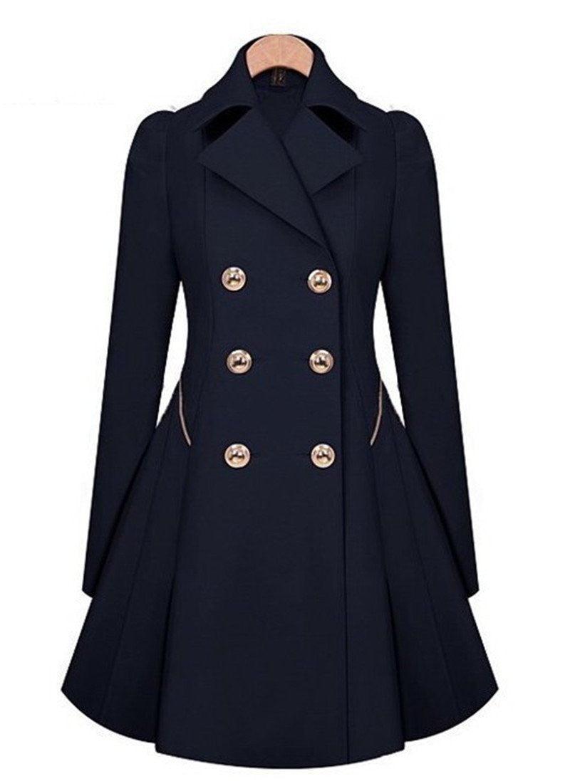 Trench Coat Womens Coat Classic waist was thin coat Women Trench Female Long Sleeve Overcoat