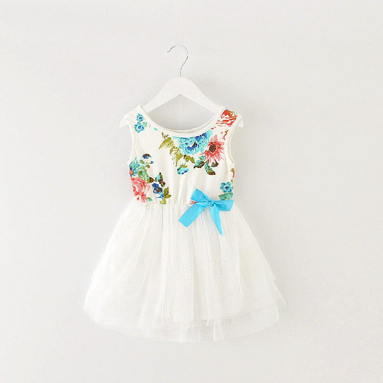 Online discount shop Australia - Girl Dress New Floral Baby Girl Dress Princess TuTu Dress 8 Colors Infant Dresses Kids Clothing With Bow