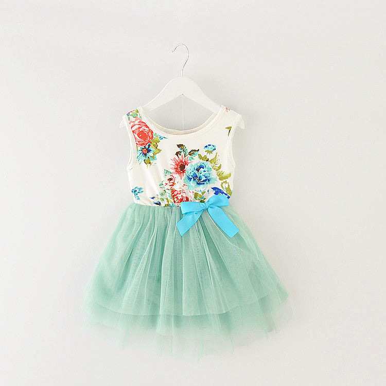 Online discount shop Australia - Girl Dress New Floral Baby Girl Dress Princess TuTu Dress 8 Colors Infant Dresses Kids Clothing With Bow