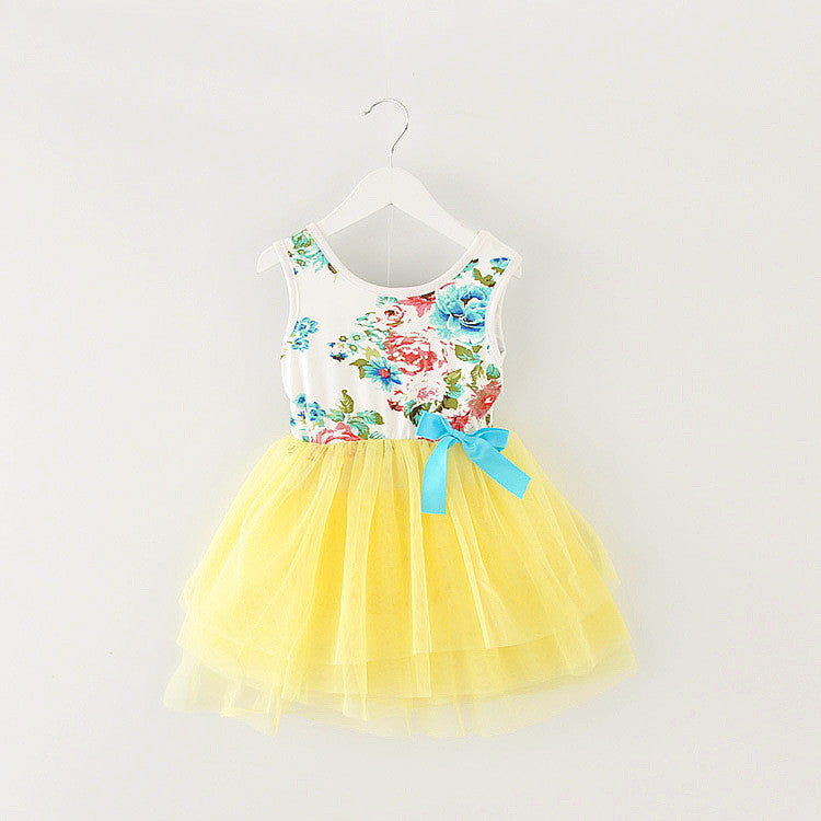 Online discount shop Australia - Girl Dress New Floral Baby Girl Dress Princess TuTu Dress 8 Colors Infant Dresses Kids Clothing With Bow