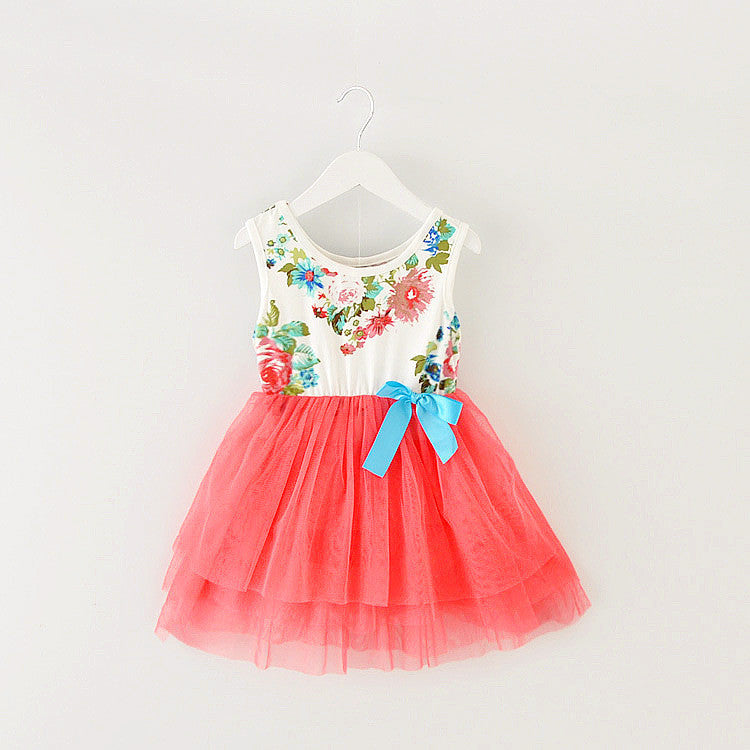 Online discount shop Australia - Girl Dress New Floral Baby Girl Dress Princess TuTu Dress 8 Colors Infant Dresses Kids Clothing With Bow