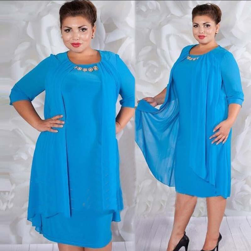 Woman Dress Summer Straight Dresses Plus Size Mid-Calf Women Clothing 6xl dress Plus Size