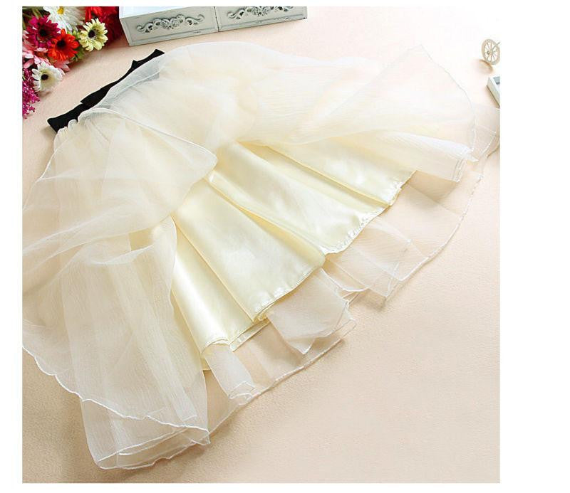 trend high waist organza skirt bow gauze tutu long section of gauze skirts