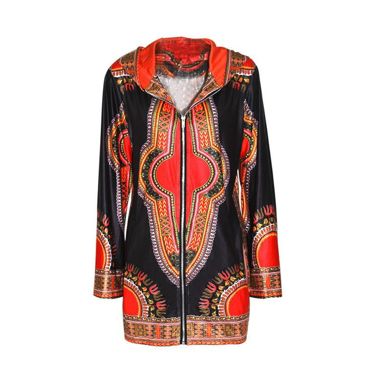 Online discount shop Australia - Fall Women Basic Coats Dashiki Plus Size Slim Traditional African Clothing Chaquetas  Coats and Jackets 50094