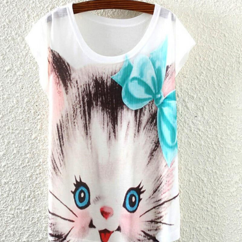 Style Ink Painting Horse Pattern Print T-Shirt Women Clothes Round Collar Women T Shirt Female Tops