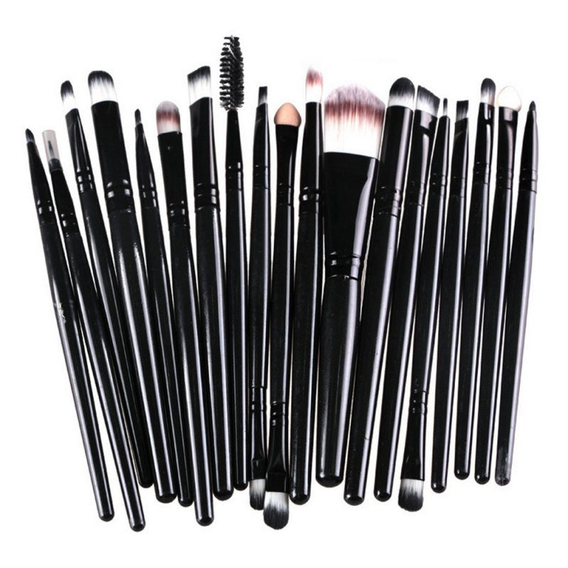 Online discount shop Australia - 20 Pcs Makeup Set Powder Foundation Eye shadow Eyeliner Lip Cosmetic Brushes Kit 15 colors Makeup Brush