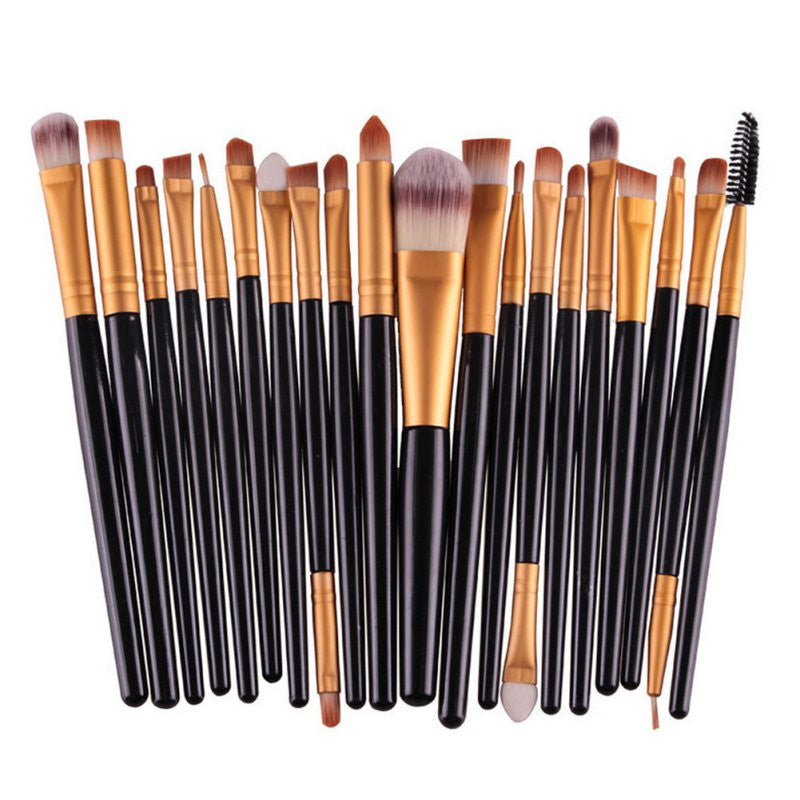 Online discount shop Australia - 20 Pcs Makeup Set Powder Foundation Eye shadow Eyeliner Lip Cosmetic Brushes Kit 15 colors Makeup Brush