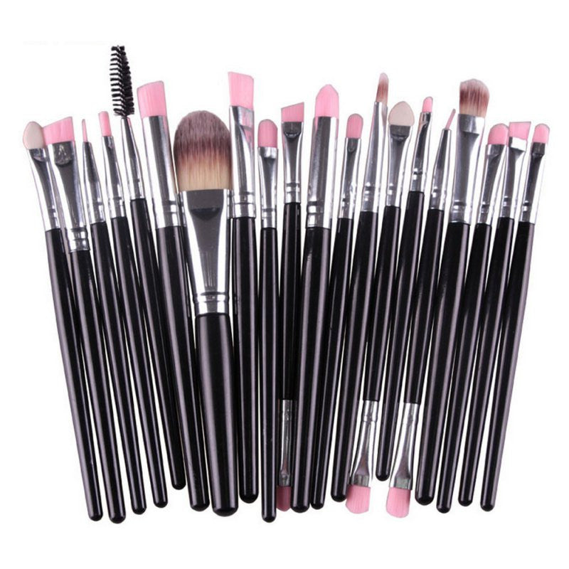 Online discount shop Australia - 20 Pcs Makeup Set Powder Foundation Eye shadow Eyeliner Lip Cosmetic Brushes Kit 15 colors Makeup Brush