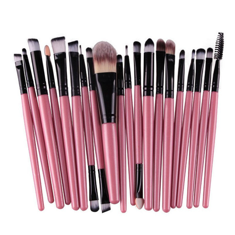 Online discount shop Australia - 20 Pcs Makeup Set Powder Foundation Eye shadow Eyeliner Lip Cosmetic Brushes Kit 15 colors Makeup Brush