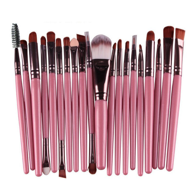 Online discount shop Australia - 20 Pcs Makeup Set Powder Foundation Eye shadow Eyeliner Lip Cosmetic Brushes Kit 15 colors Makeup Brush