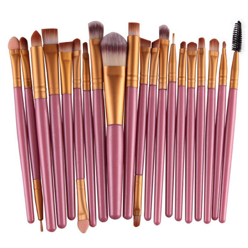 Online discount shop Australia - 20 Pcs Makeup Set Powder Foundation Eye shadow Eyeliner Lip Cosmetic Brushes Kit 15 colors Makeup Brush