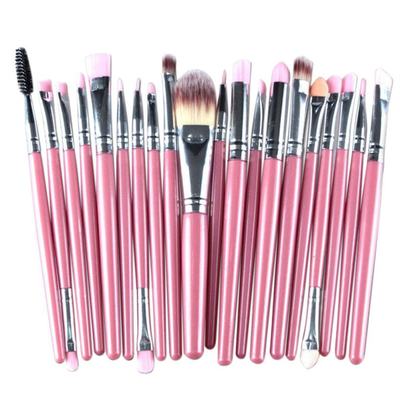 Online discount shop Australia - 20 Pcs Makeup Set Powder Foundation Eye shadow Eyeliner Lip Cosmetic Brushes Kit 15 colors Makeup Brush