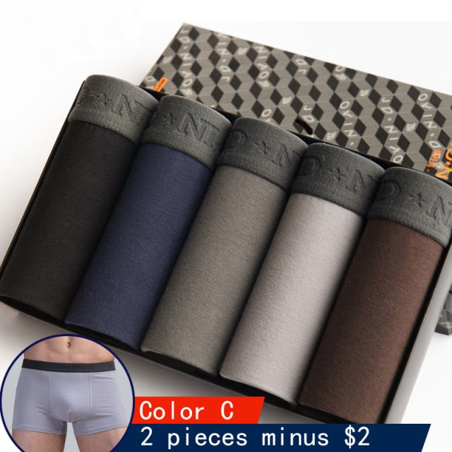 Hot Underwear Men Cotton Boxer Homme Brand Underpants Male Panties Breathbale Shorts U Convex Pouch Plus Size L-3XL-Dollar Bargains Online Shopping Australia