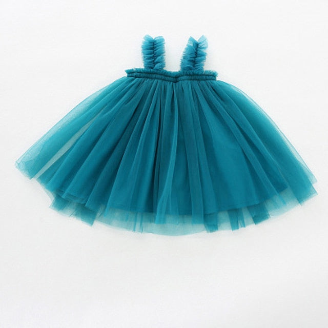 Sleeveless Strap Tulle Baby Girl Dress First Birthday Girl Party Princess Dress Toddler Girl Clothes