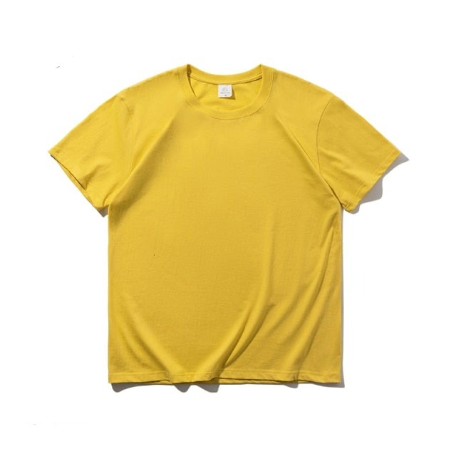 Combed Cotton Short Sleeve T-shirt Men Summer Casual Tshirt Women Basic Harajuku Soft T Shirt Tops Tee