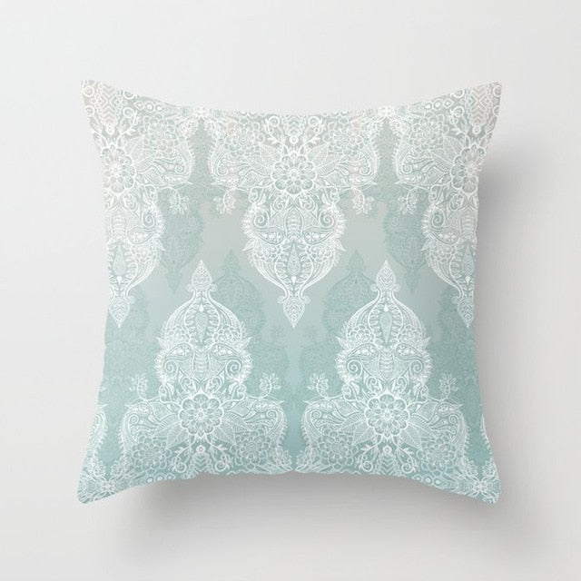 Super Hot Hipster Light Blue Green Mint Cushion Cases Modern Geometry Print Boho Decorative Pillowcase Sofa Couch Throw Pillows-Dollar Bargains Online Shopping Australia