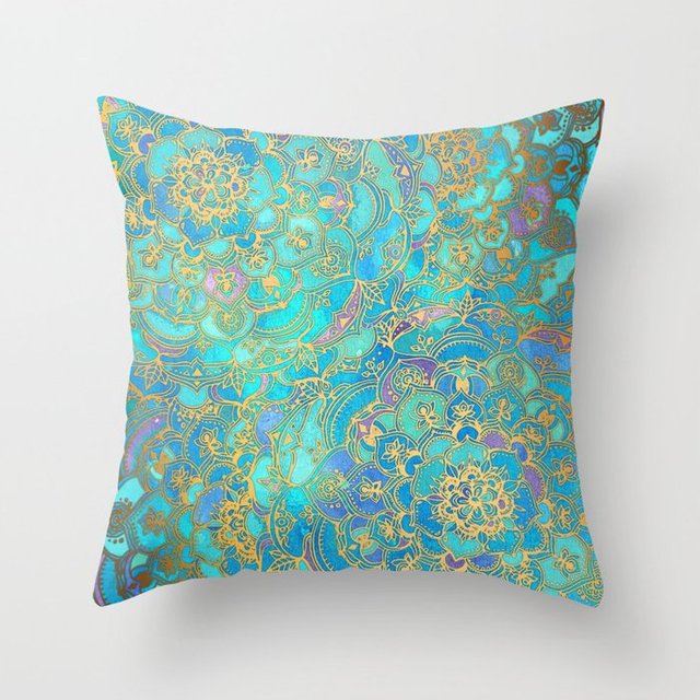 Super Hot Hipster Light Blue Green Mint Cushion Cases Modern Geometry Print Boho Decorative Pillowcase Sofa Couch Throw Pillows-Dollar Bargains Online Shopping Australia