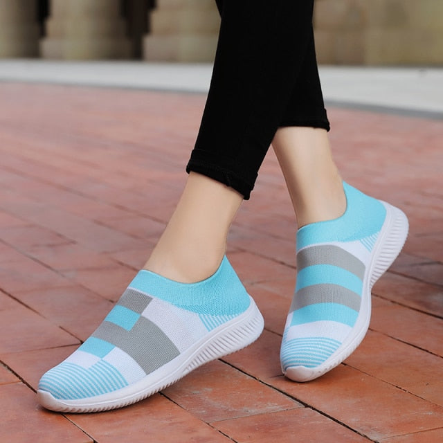 Sneakers Women Walking Shoes Woman Lightweight Loafers Tennis Casual Ladies Fashion Slip on Sock Vulcanized Shoes Plus-Dollar Bargains Online Shopping Australia