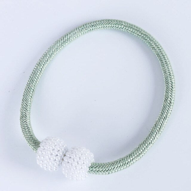 Mini Curtain Buckle 14 Colors Thick Rope Large Pearl Magnetic Buckle 2.5cm Pearl Buckle Curtain Strap Tie Rope Home Accessories-Dollar Bargains Online Shopping Australia