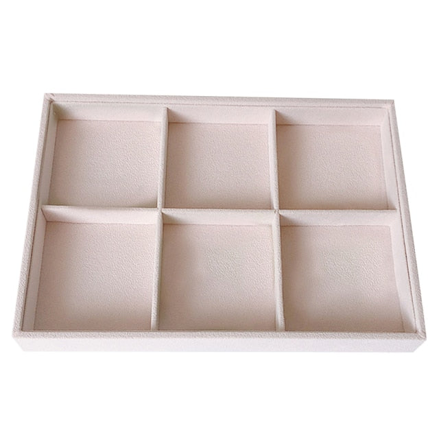 Portable Jewelry Ring Display Organizer Case Tray Holder Necklace Earrings Bangle Storage Box Showcase Jewelry Stand Holder