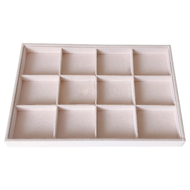 Portable Jewelry Ring Display Organizer Case Tray Holder Necklace Earrings Bangle Storage Box Showcase Jewelry Stand Holder