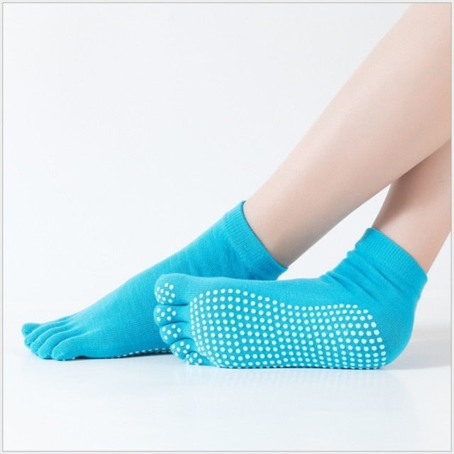 Yoga Toe Socks with Grips Pilates Women Toeless Socks for for Pilates Barre Fitness Non-slip Socks-Dollar Bargains Online Shopping Australia