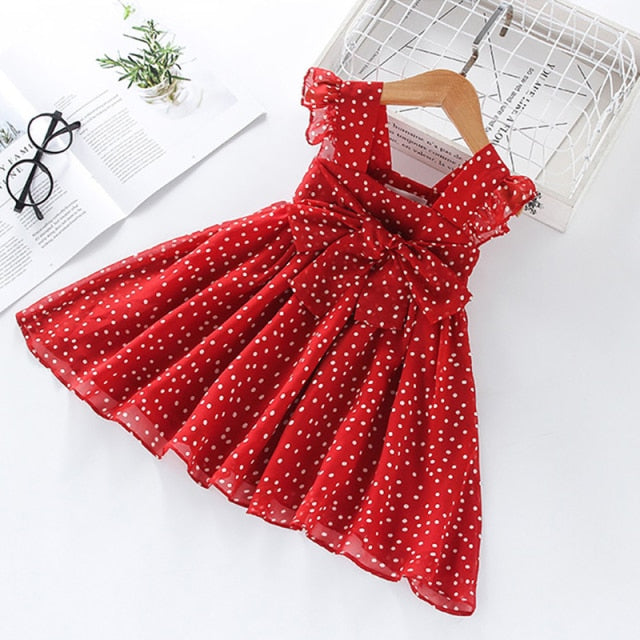 Dresses Summer Cotton Embroidered Hollow Dress Baby Kids Clothing Cute Ruffled Round Neck Vest Dress