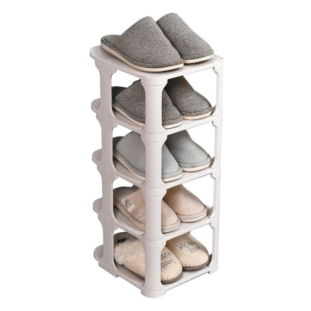 DIY Assembly 6 Layers Stackable Shoe Organizer Shoe Shelf Shoe Rack Stand Space Saving Shoe Hanger Shoe Box Cabinet storage rack