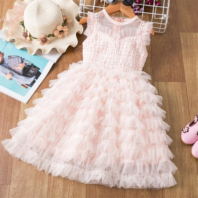 Vestidos Girls Winter Dress 2021 Brand Backless Teenage Party Unicorn Princess Dress Children Costume for Kids Clothes Pink 3-8T