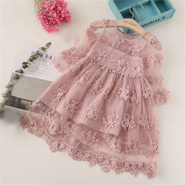 Vestidos Girls Winter Dress 2021 Brand Backless Teenage Party Unicorn Princess Dress Children Costume for Kids Clothes Pink 3-8T