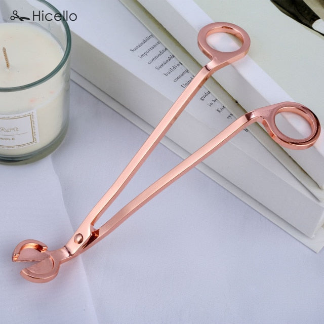 Candle Wick Trimmer Stainless Steel Candle scissors trim wick Cutter Snuffer Round head 18cm Black Rose Gold Silver Red Bronze