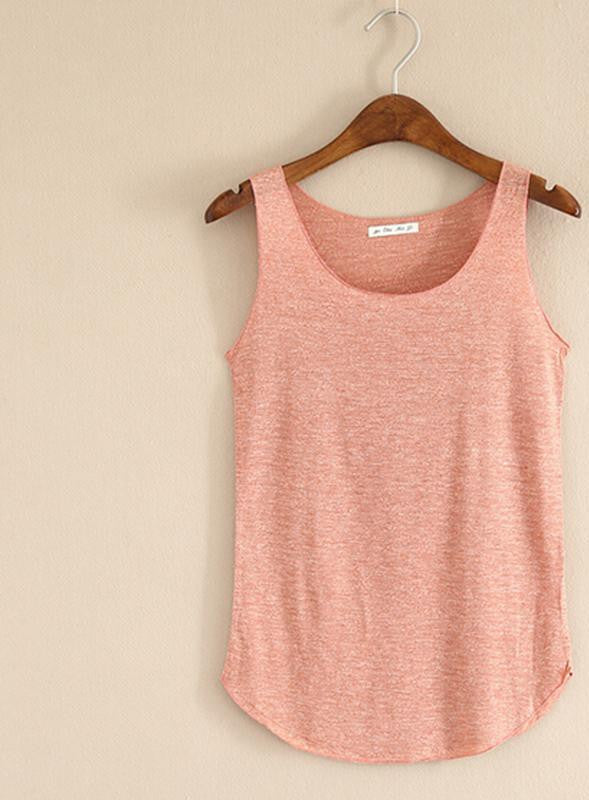 Fitness Tank Top T Shirt Plus Size Loose Model Women T-shirt Cotton O-neck Slim Tops Fashion Woman Clothes-Dollar Bargains Online Shopping Australia