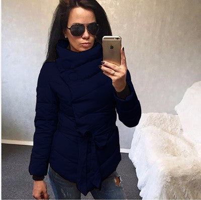 winter jacket women Cotton down coat high collar with belt parkas for women winter 9 colors warm outerwear coats-Dollar Bargains Online Shopping Australia