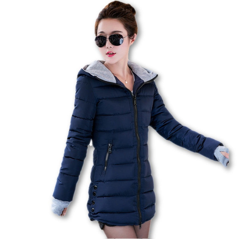 Wadded Jacket Female Women Winter Jacket Down Cotton Coat Slim Parkas Ladies Plus Size Womens Jackets And Coats TD2-Dollar Bargains Online Shopping Australia