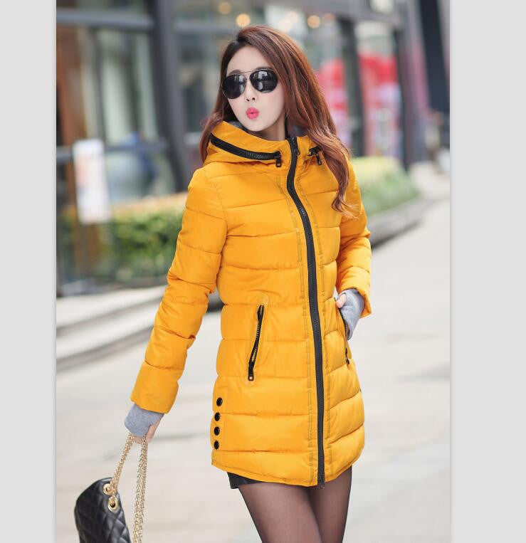 Wadded Clothing Female Women's Winter Jacket Down Cotton Jacket Slim Parkas Ladies Coats Plus Size XS-XXL-Dollar Bargains Online Shopping Australia