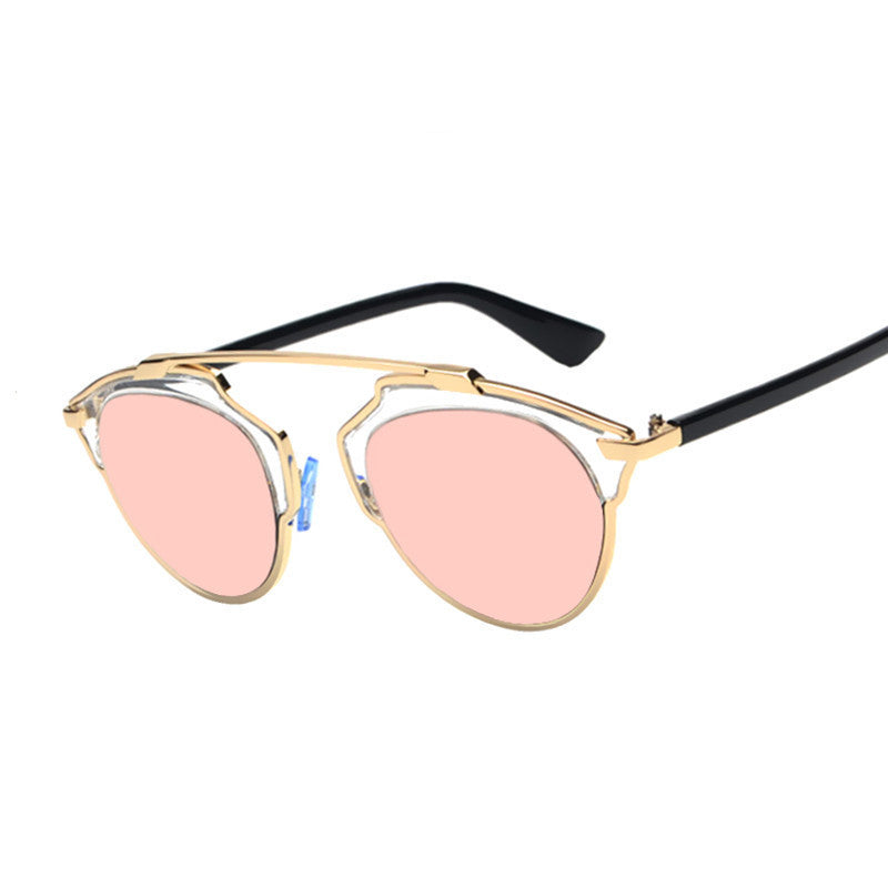 TSHING Classic Rose Gold Cat Eye Sunglasses Women Brands Designer Fashion Summer Cateye Pink Mirror Sun Glasses Female Oculos-Dollar Bargains Online Shopping Australia