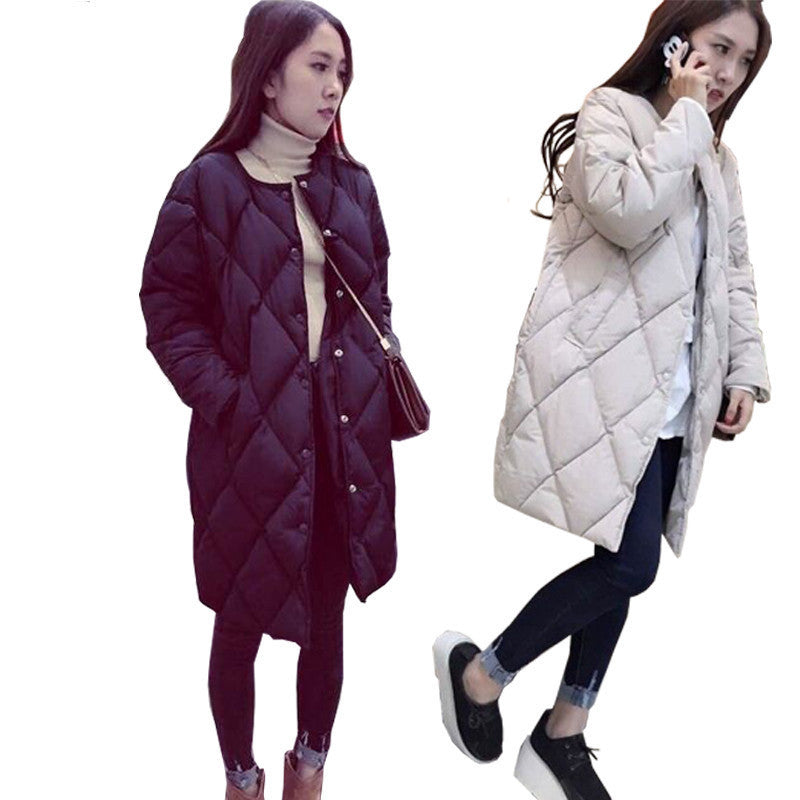 JY.Women's Cotton-padded Jacket Winter Medium-long Down Cotton Parkas Plus Size Coat Female Slim Ladies Jackets And Coats Z-Dollar Bargains Online Shopping Australia